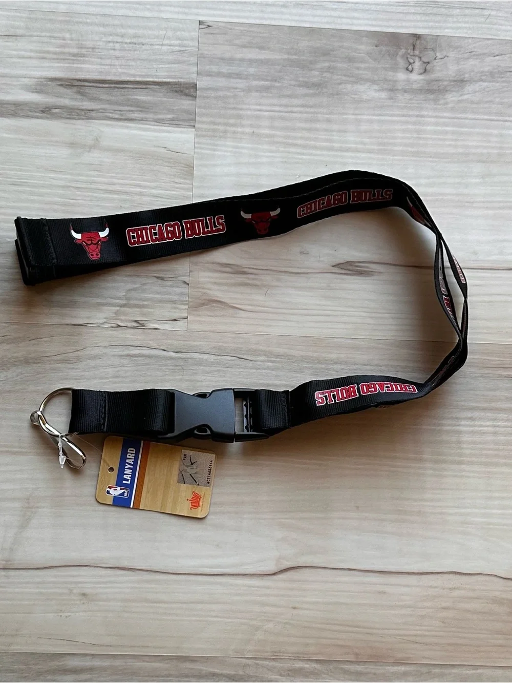 NBA Chicago Bulls Black and Red Lanyard